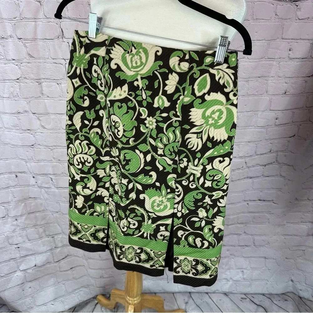 Harold's pencil skirt wool silk blend floral print size 2